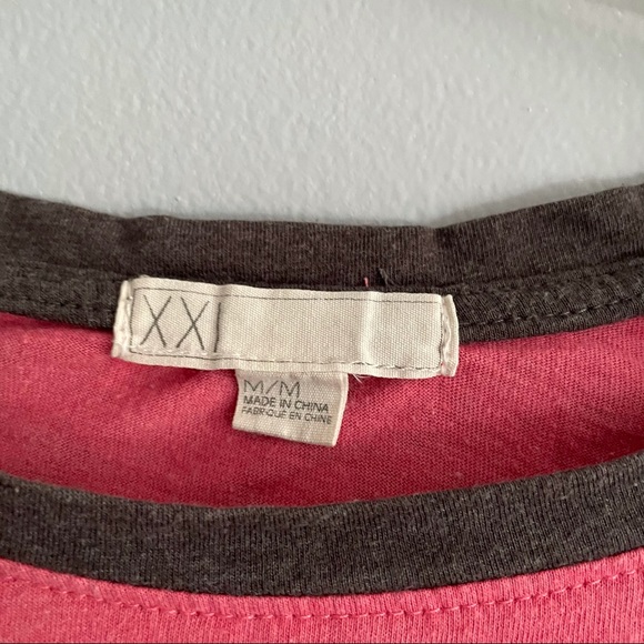 Pink/Melon and Grey "Baseball" Tee M - Picture 4 of 4